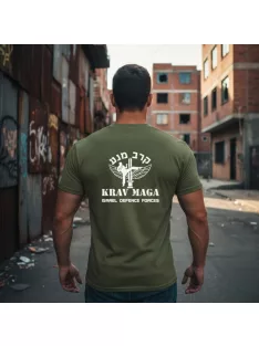 Krav Maga Israel Defence Force pamut póló uniszex IDF mintával elöl és hátul