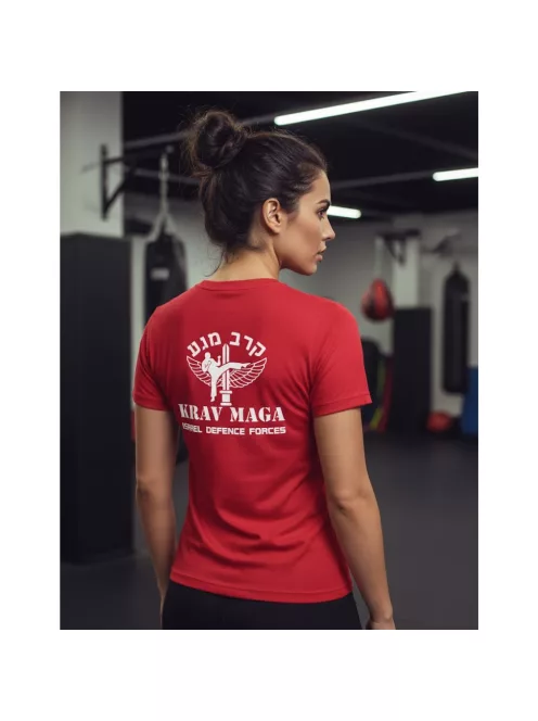 Krav Maga Israel Defence Force pamut póló uniszex IDF mintával elöl és hátul