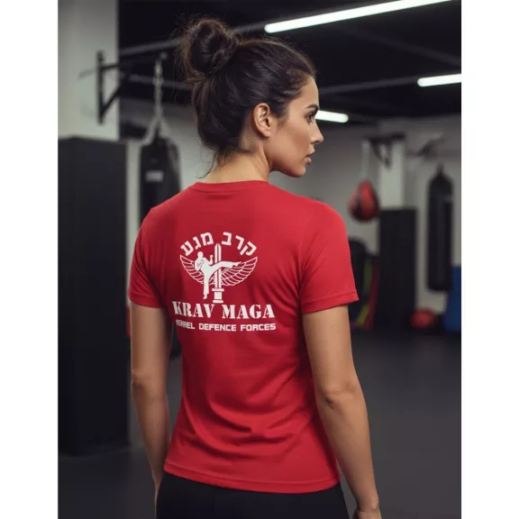Krav Maga Israel Defence Force pamut póló uniszex IDF mintával elöl és hátul