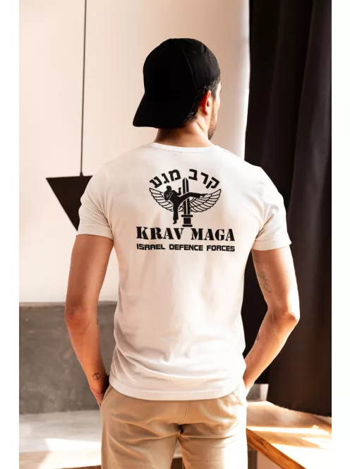 Krav Maga Israel Defence Force pamut póló uniszex IDF mintával elöl és hátul