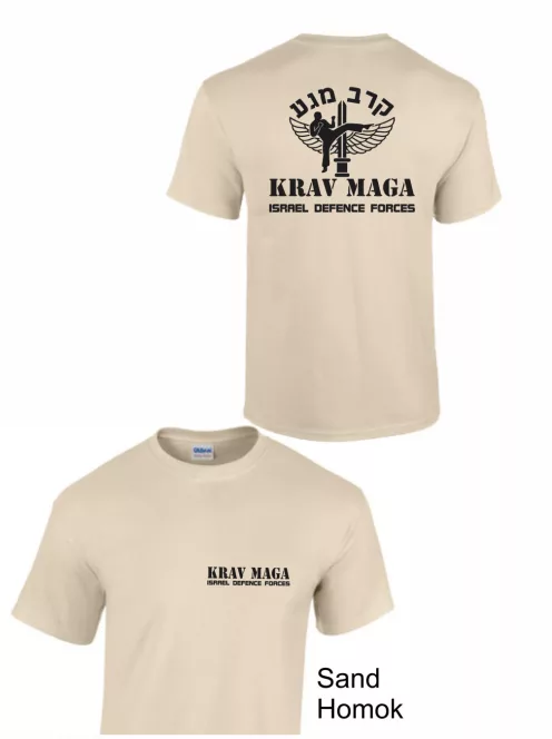 Krav Maga Israel Defence Force pamut póló uniszex IDF mintával elöl és hátul