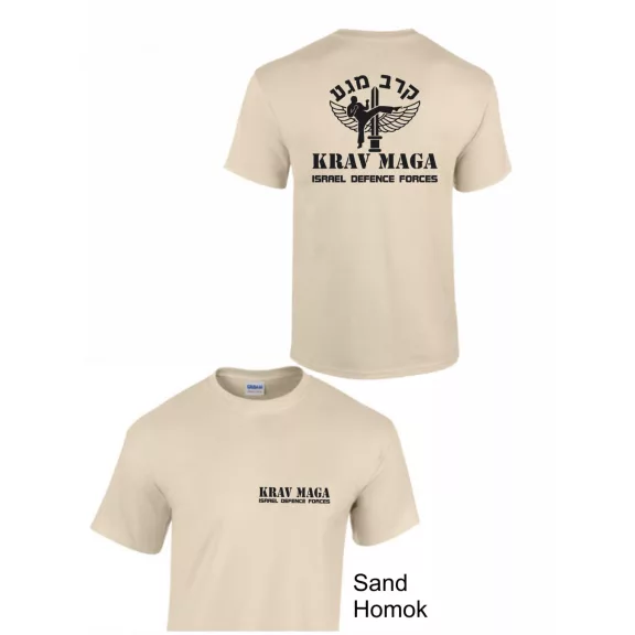 Krav Maga Israel Defence Force pamut póló uniszex IDF mintával elöl és hátul