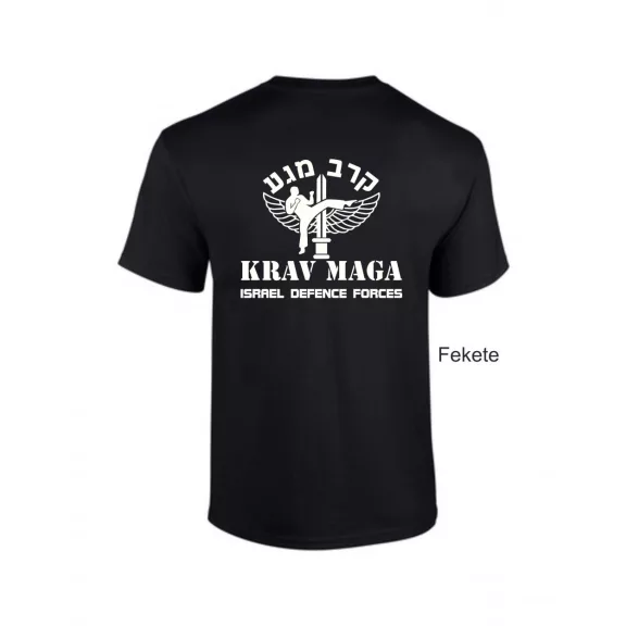 Krav Maga Israel Defence Force pamut póló uniszex IDF mintával elöl és hátul