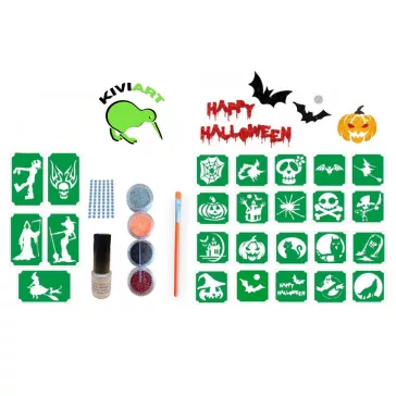Halloween Csillámtetoválás készlet - KiviArt