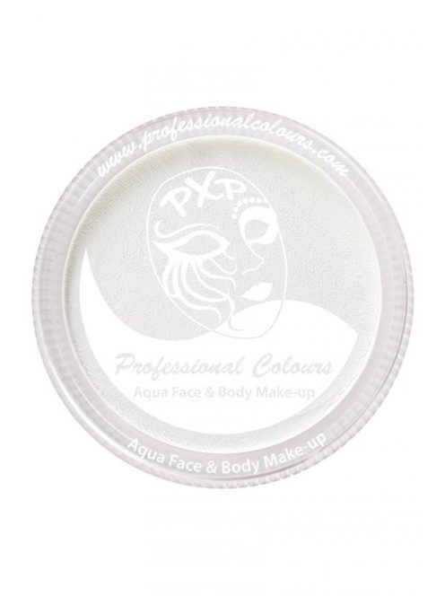 Közepes méretű, 30 grammos, kerek tégelyes PXP Professional Colors fehér arcfesték.