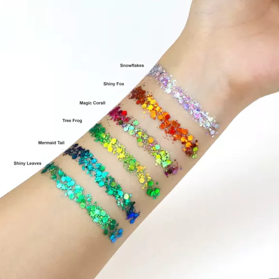 KiviArt Glitter Cream 'Dark Night' sötét holografikus csillámkrém arcra és hajra