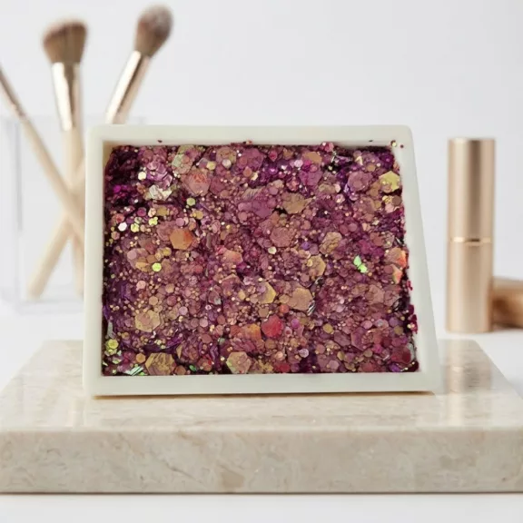 KiviArt Glitter Cream 'Bright Raspberry' élénk málna-pink csillámkrém arcra és hajra