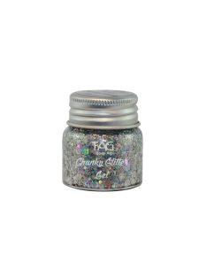 TAG Chunky Glitter Gel Silver - ezüst 20gr