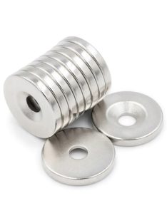 10 darabos 12x3mm-es süllyesztett furatú neodímium mágnes készlet csavarozható rögzítéshez