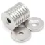 10 darabos 12x3mm-es süllyesztett furatú neodímium mágnes készlet csavarozható rögzítéshez