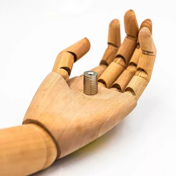 10 darabos 12x3mm-es süllyesztett furatú neodímium mágnes készlet csavarozható rögzítéshez