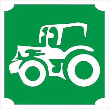 KiviArt 5x5 cm-es Csillám tetoválás sablon - Traktor mintával.