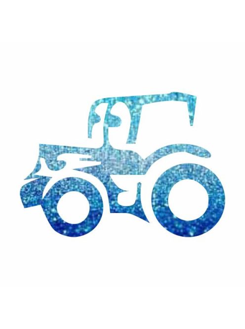 Glitter tattoo stencil - tractor