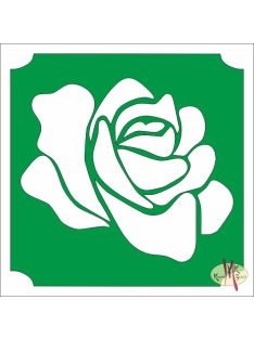 5x5 cm-es Csillám tetoválás sablon - Rózsa virág 20