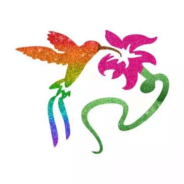 5x5 cm-es Csillám tetoválás sablon - Kolibri 28