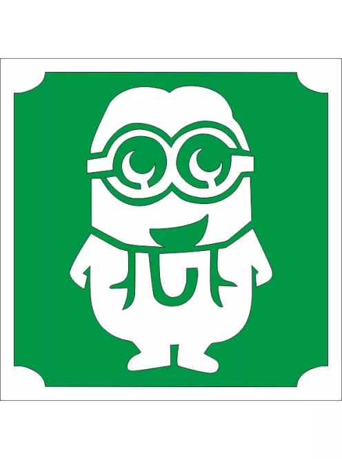 5x5 cm-es Csillám tetoválás sablon - Gru Minyon 30