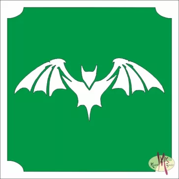 5x5 cm-es Csillám tetoválás sablon - Denevér 32