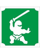 KiviArt 5x5 cm-es Csillám tetoválás sablon - Ninja minta.