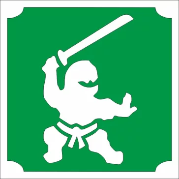 KiviArt 5x5 cm-es Csillám tetoválás sablon - Ninja minta.