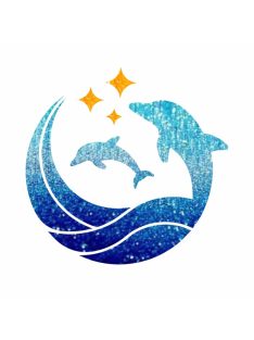 Csillám tetoválás sablon - Delfinek mintával.