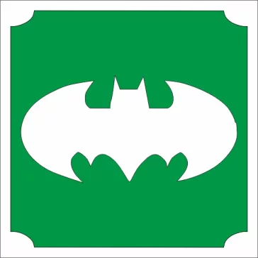 Batman mintás öntapadós csillámtetoválás sablon 5×5 cm