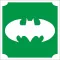 Batman mintás öntapadós csillámtetoválás sablon 5×5 cm