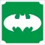 Batman mintás öntapadós csillámtetoválás sablon 5×5 cm