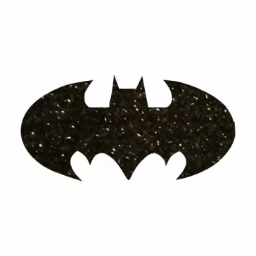 Batman mintás öntapadós csillámtetoválás sablon 5×5 cm