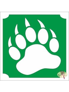 5x5 cm-es Csillámtetoválás sablon - Medve mancs 43