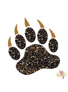 5x5 cm-es Csillámtetoválás sablon - Medve mancs 43