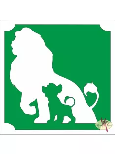 5x5 cm-es Csillámtetoválás sablon - Oroszlánkirály 45