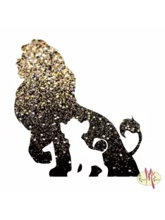 5x5 cm-es Csillámtetoválás sablon - Oroszlánkirály 45