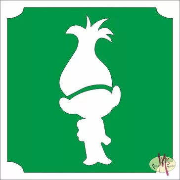 5x5 cm-es Csillámtetoválás sablon - Troll 51
