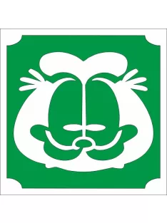 5x5 cm-es Csillámtetoválás sablon - Garfield 60