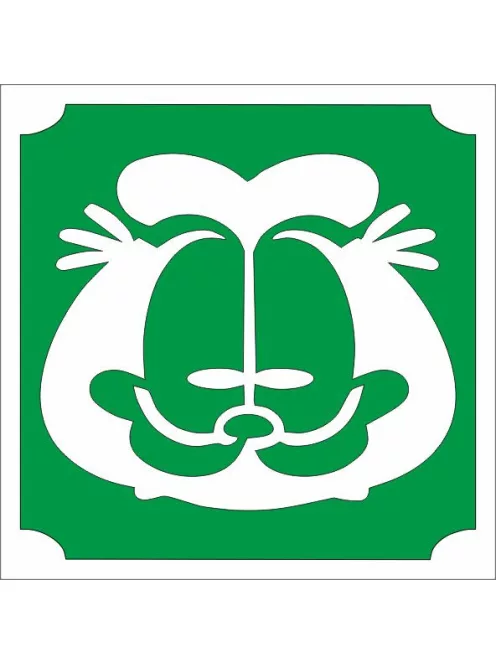 5x5 cm-es Csillámtetoválás sablon - Garfield 60
