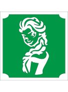 5x5 cm-es Csillám tetoválás sablon - Frozen Elsa 67