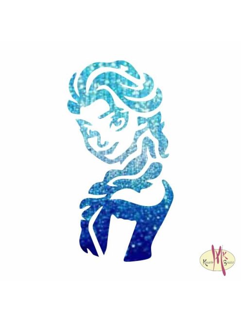 5x5 cm-es Csillám tetoválás sablon - Frozen Elsa 67