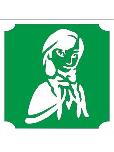5x5 cm-es Csillám tetoválás sablon - Frozen Anna 70