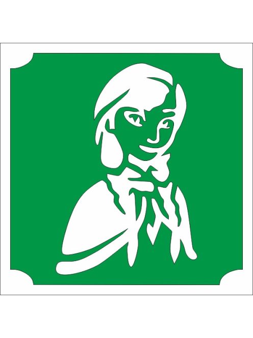 5x5 cm-es Csillám tetoválás sablon - Frozen Anna 70