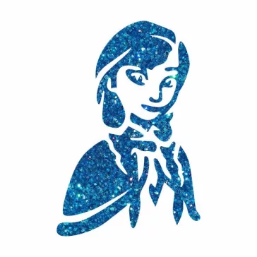 5×5 cm-es KiviArt Frozen Anna csillámtetoválás sablon