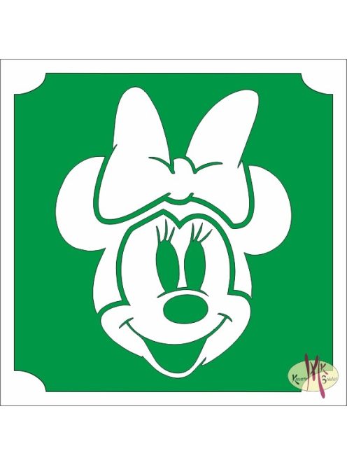 5x5 cm-es Csillámtetoválás sablon - Minnie Mouse 72