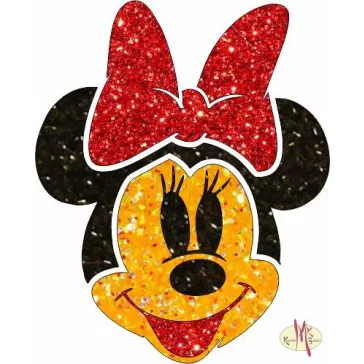 5x5 cm-es Csillámtetoválás sablon - Minnie Mouse 72