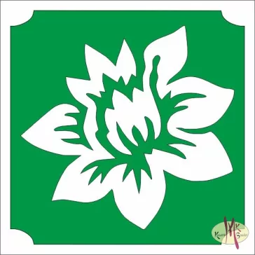 5x5 cm-es Csillámtetoválás sablon - Lotusz virág 77