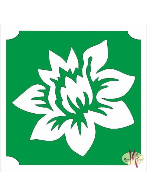 5x5 cm-es Csillámtetoválás sablon - Lotusz virág 77