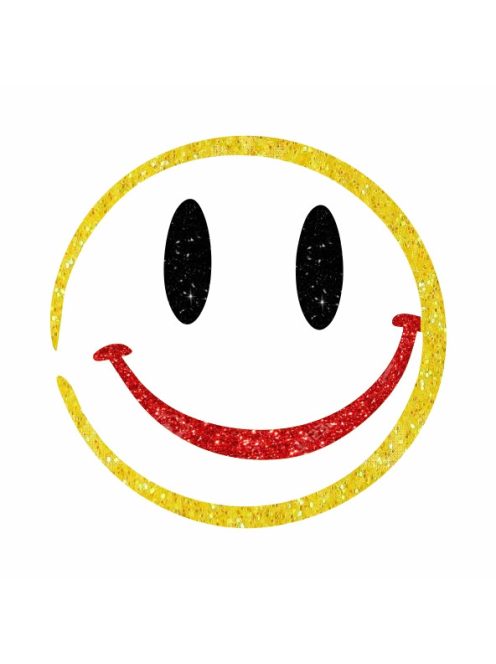 5x5 cm-es Csillámtetoválás sablon - Emoji, smile 82