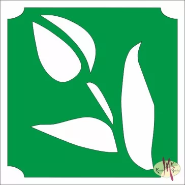 5x5 cm-es Csillámtetoválás sablon - Tulipán 083