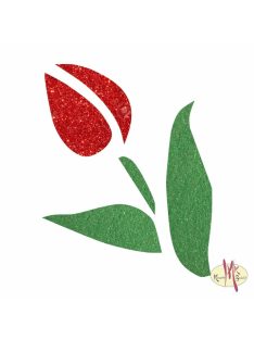 5x5 cm-es Csillámtetoválás sablon - Tulipán 083