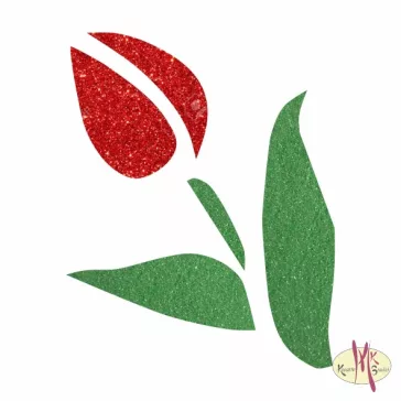 5x5 cm-es Csillámtetoválás sablon - Tulipán 083