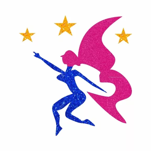 5x5 cm-es Csillámtetoválás sablon - Tündér