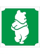 5x5 cm-es Csillámtetoválás sablon - Micimackó 87